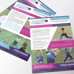 Cricket For Girls Leaflets | Portfolio | Blackberry Design