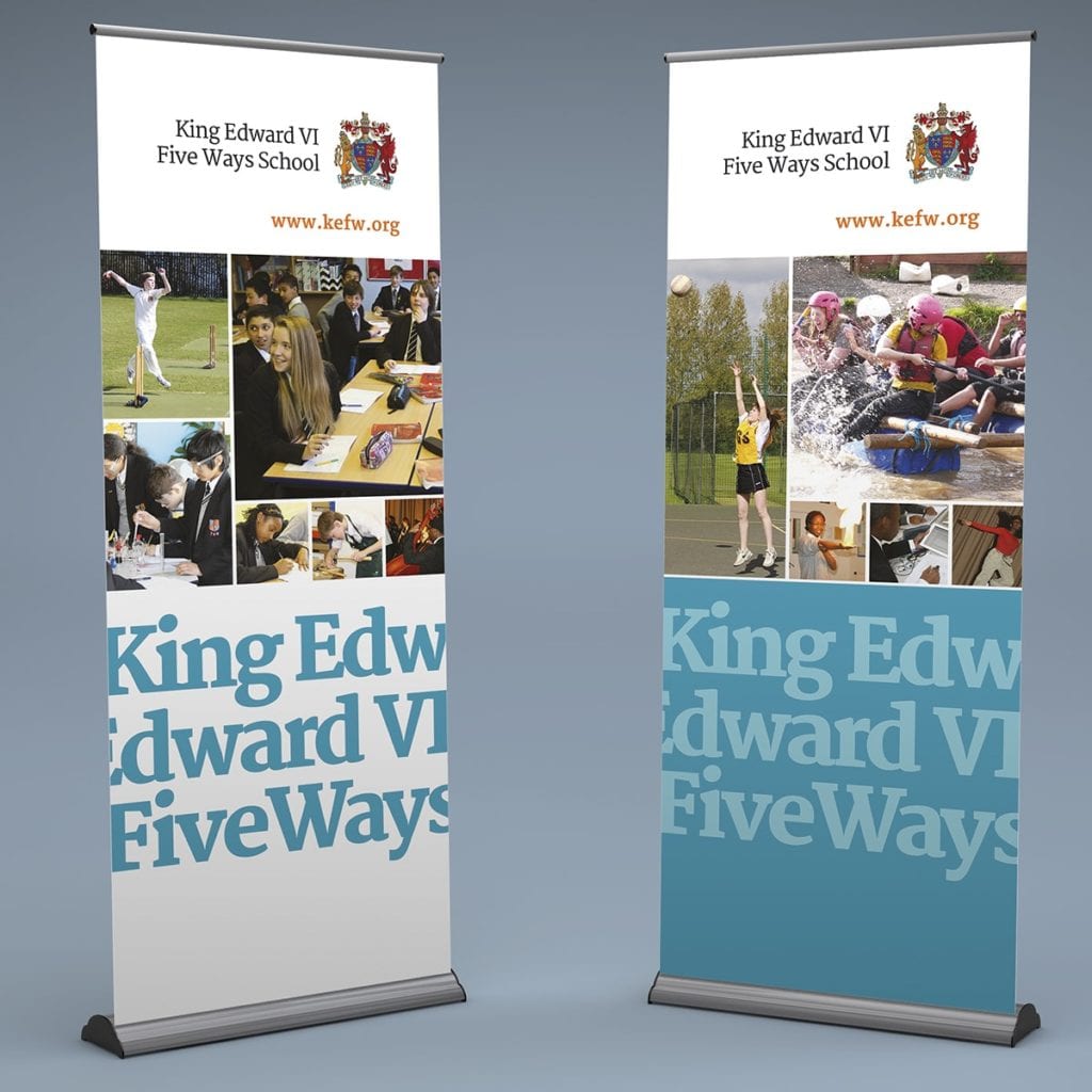 King Edwards Five Ways Banner Stands | Portfolio | Blackberry Design